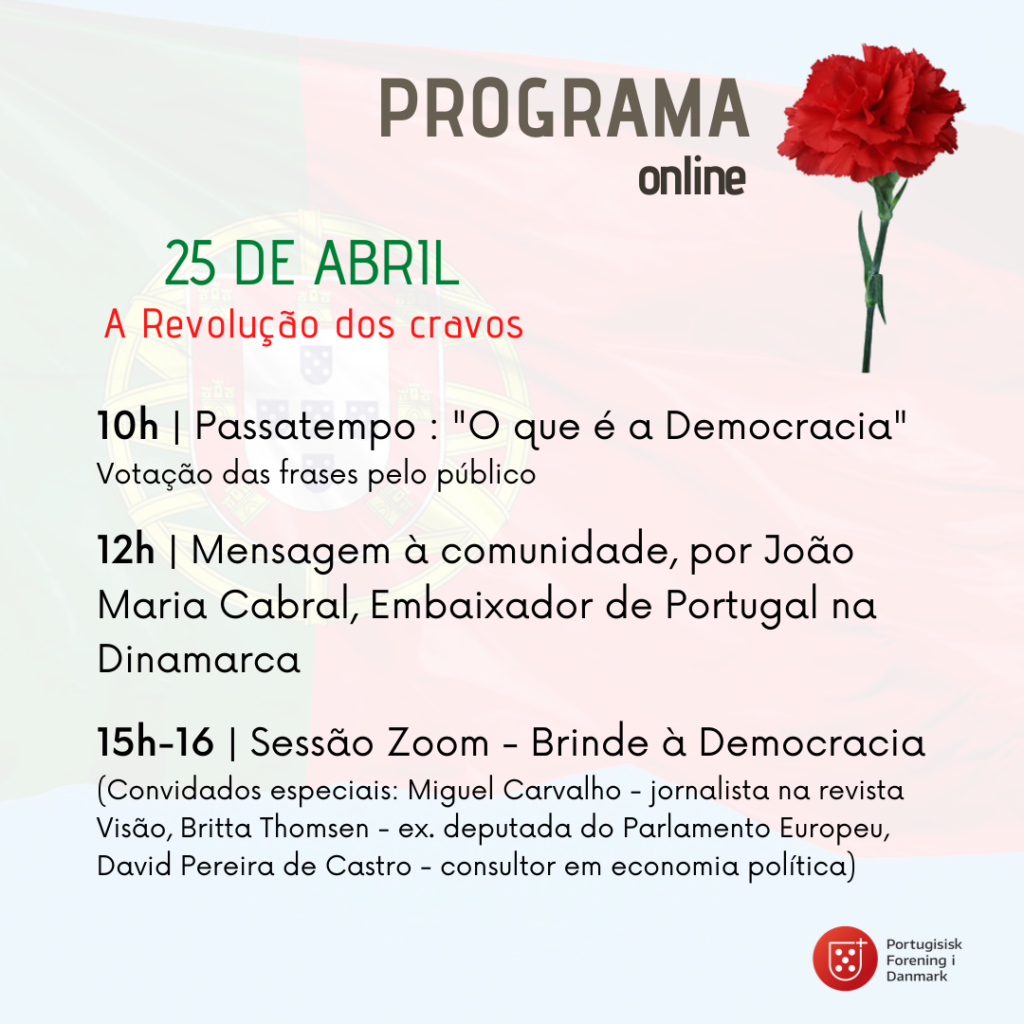 Comemoração 25Abr Programa-Convite - Portugisisk Forening i Danmark